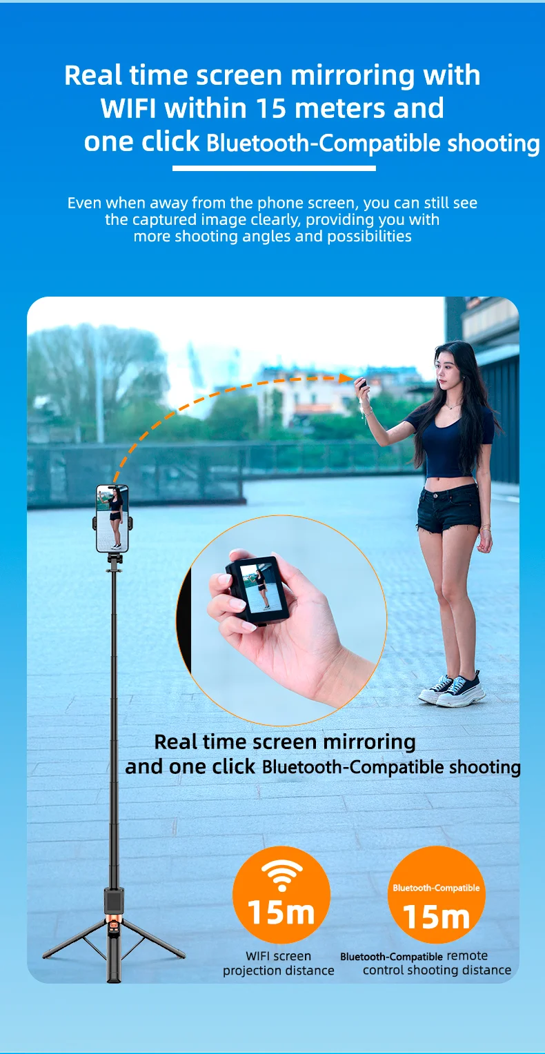 CL07 Wireless Phone Rear Camera Selfie Screen Mirroring Device Image Display Monitor Screen-Cellmalls