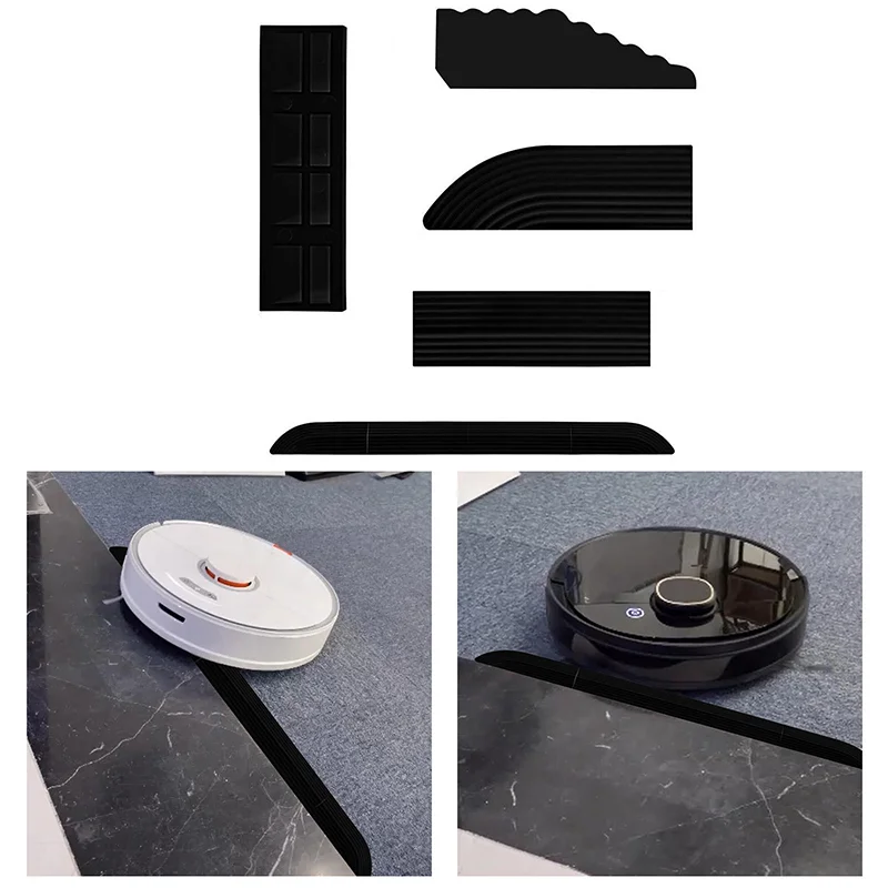 Threshold Bars Ramp Mat for Ecovacs Narwal Roborock Mijia iRobot Sweeping Robot Vacuum Cleaner Accessories - Black-Cellmalls