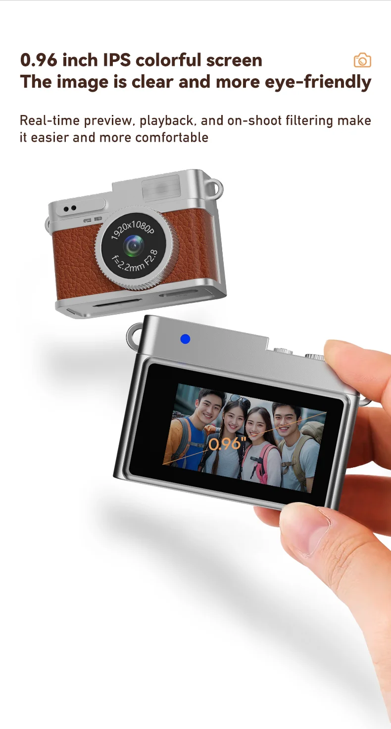 S150 Wearable Mini Camera 1080P HD Video 0.96 Inch IPS Display Necklace Pendant Retro Camera - Green-Cellmalls