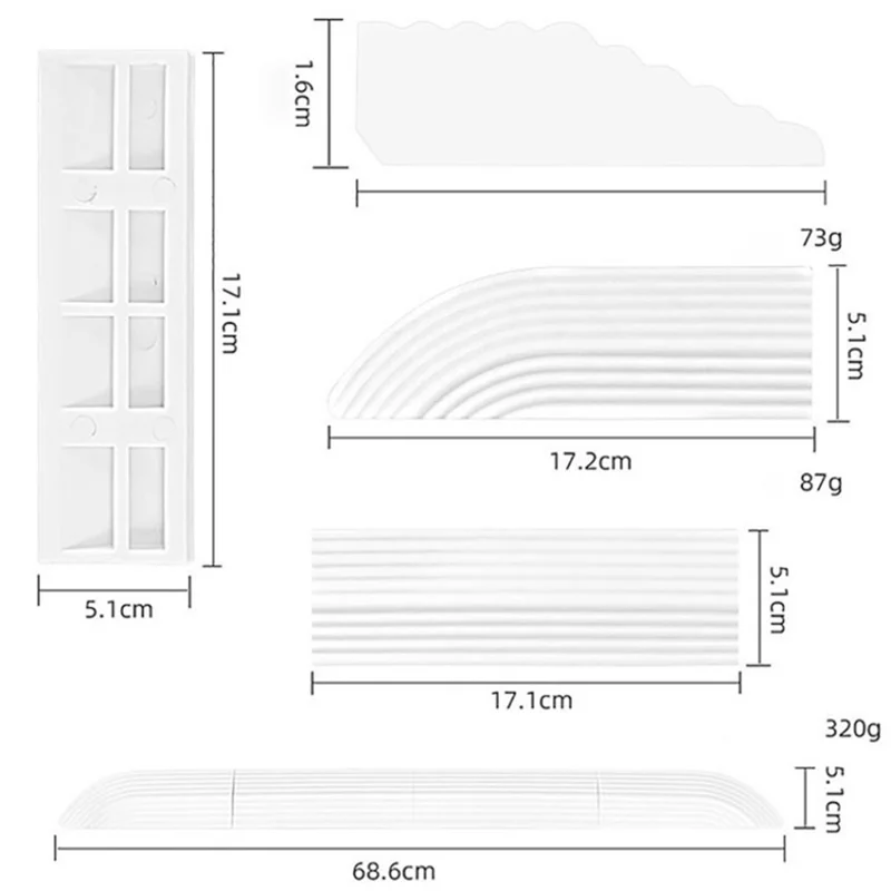 Threshold Bars Ramp Mat for Ecovacs Narwal Roborock Mijia iRobot Sweeping Robot Vacuum Cleaner Accessories - White-Cellmalls