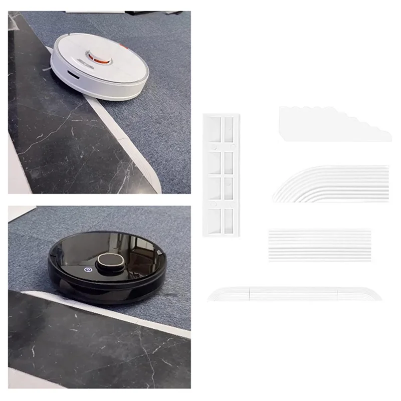 Threshold Bars Ramp Mat for Ecovacs Narwal Roborock Mijia iRobot Sweeping Robot Vacuum Cleaner Accessories - White-Cellmalls