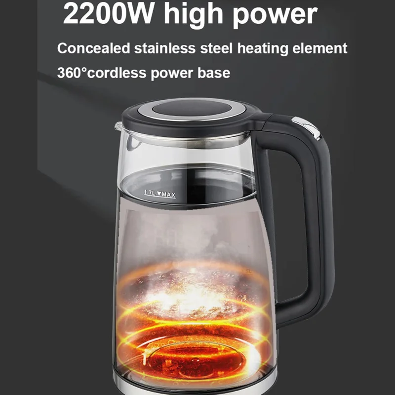 SOKANY 09050 Electric Kettle 1.7L Touch Screen Temperature Control Water Boiler (BPA Free, No FDA) - EU Plug-Cellmalls