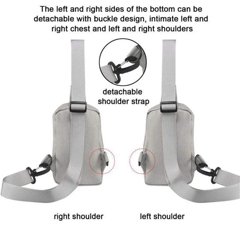 6.5'' / 6.9'' / 7.2'' Chest Shoulder Bag Phone Bag Water Resistant Nylon Casual Shoulder Backpack Sling Travel Bag - Beige-Cellmalls