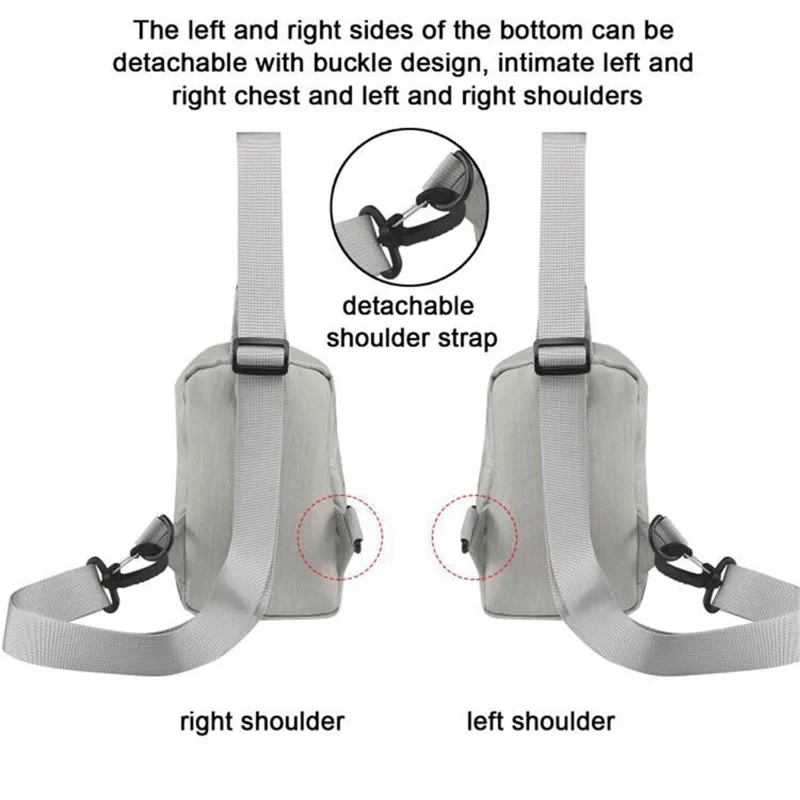 6.5'' / 6.9'' / 7.2'' Chest Shoulder Bag Phone Bag Water Resistant Nylon Casual Shoulder Backpack Sling Travel Bag - Beige-Cellmalls