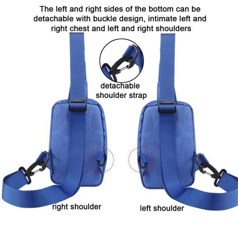 6.5'' / 6.9'' / 7.2'' Chest Shoulder Bag Phone Bag Water Resistant Nylon Casual Shoulder Backpack Sling Travel Bag - Blue-Cellmalls