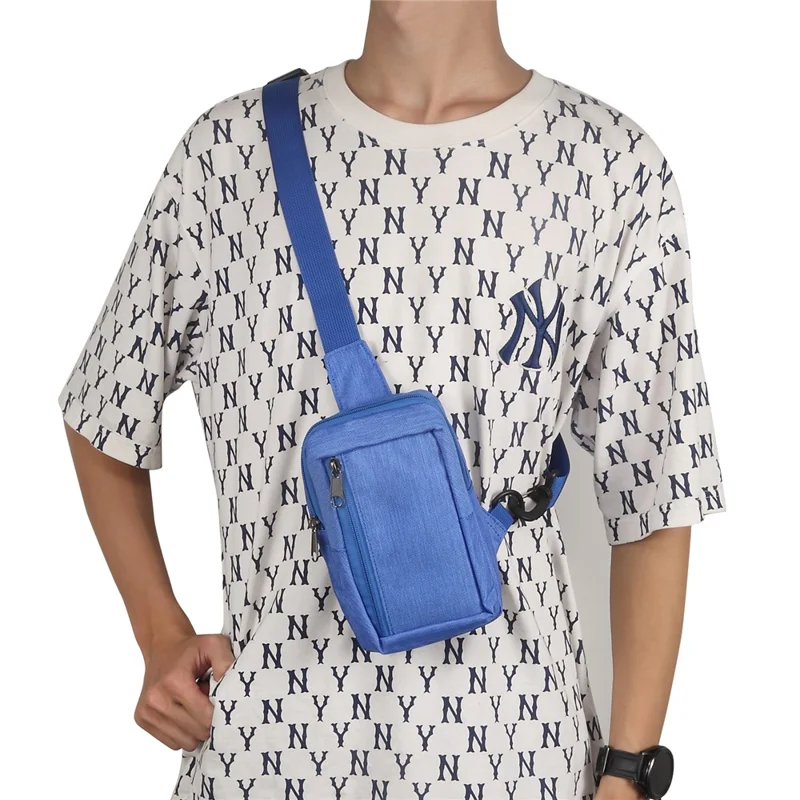 6.5'' / 6.9'' / 7.2'' Chest Shoulder Bag Phone Bag Water Resistant Nylon Casual Shoulder Backpack Sling Travel Bag - Blue-Cellmalls