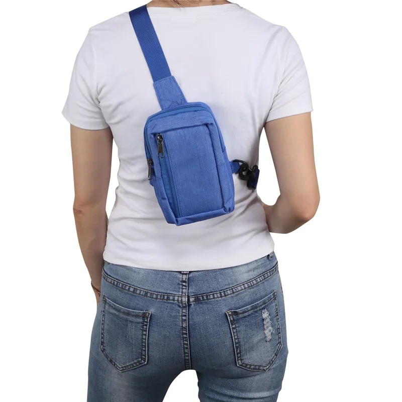 6.5'' / 6.9'' / 7.2'' Chest Shoulder Bag Phone Bag Water Resistant Nylon Casual Shoulder Backpack Sling Travel Bag - Blue-Cellmalls