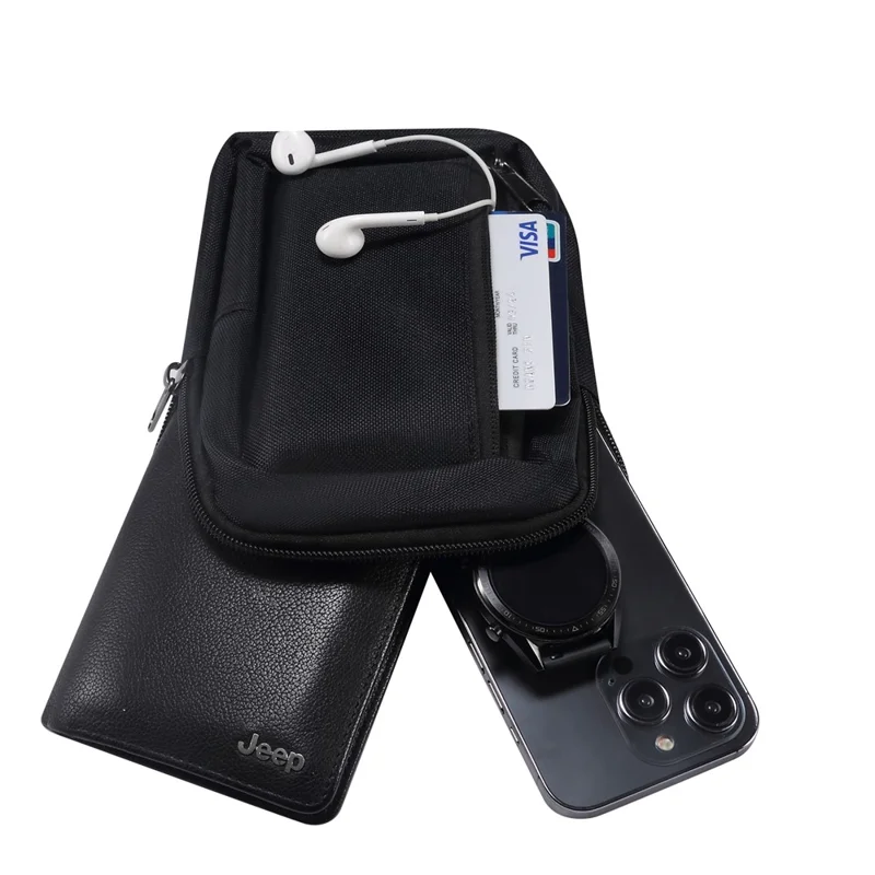 6.5'' / 6.9'' / 7.2'' Chest Shoulder Bag Phone Bag Water Resistant Nylon Casual Shoulder Backpack Sling Travel Bag - Black-Cellmalls