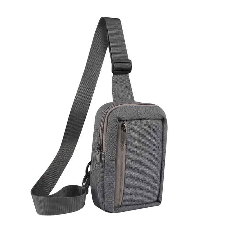 6.5'' / 6.9'' / 7.2'' Chest Shoulder Bag Phone Bag Water Resistant Nylon Casual Shoulder Backpack Sling Travel Bag - Dark Grey-Cellmalls