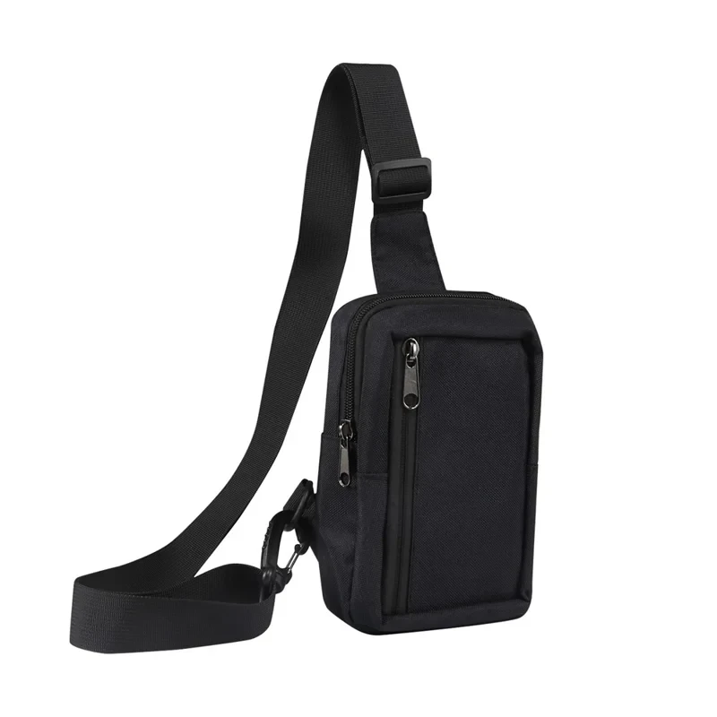 6.5'' / 6.9'' / 7.2'' Chest Shoulder Bag Phone Bag Water Resistant Nylon Casual Shoulder Backpack Sling Travel Bag - Black-Cellmalls
