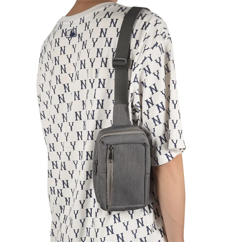 6.5'' / 6.9'' / 7.2'' Chest Shoulder Bag Phone Bag Water Resistant Nylon Casual Shoulder Backpack Sling Travel Bag - Dark Grey-Cellmalls