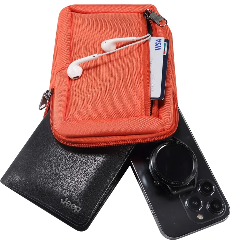 6.5'' / 6.9'' / 7.2'' Chest Shoulder Bag Phone Bag Water Resistant Nylon Casual Shoulder Backpack Sling Travel Bag - Orange-Cellmalls