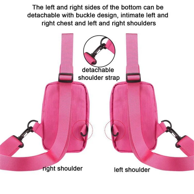 6.5'' / 6.9'' / 7.2'' Chest Shoulder Bag Phone Bag Water Resistant Nylon Casual Shoulder Backpack Sling Travel Bag - Peach Red-Cellmalls