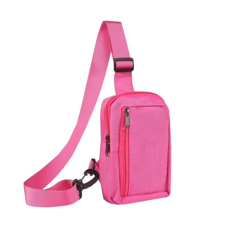 6.5'' / 6.9'' / 7.2'' Chest Shoulder Bag Phone Bag Water Resistant Nylon Casual Shoulder Backpack Sling Travel Bag - Peach Red-Cellmalls
