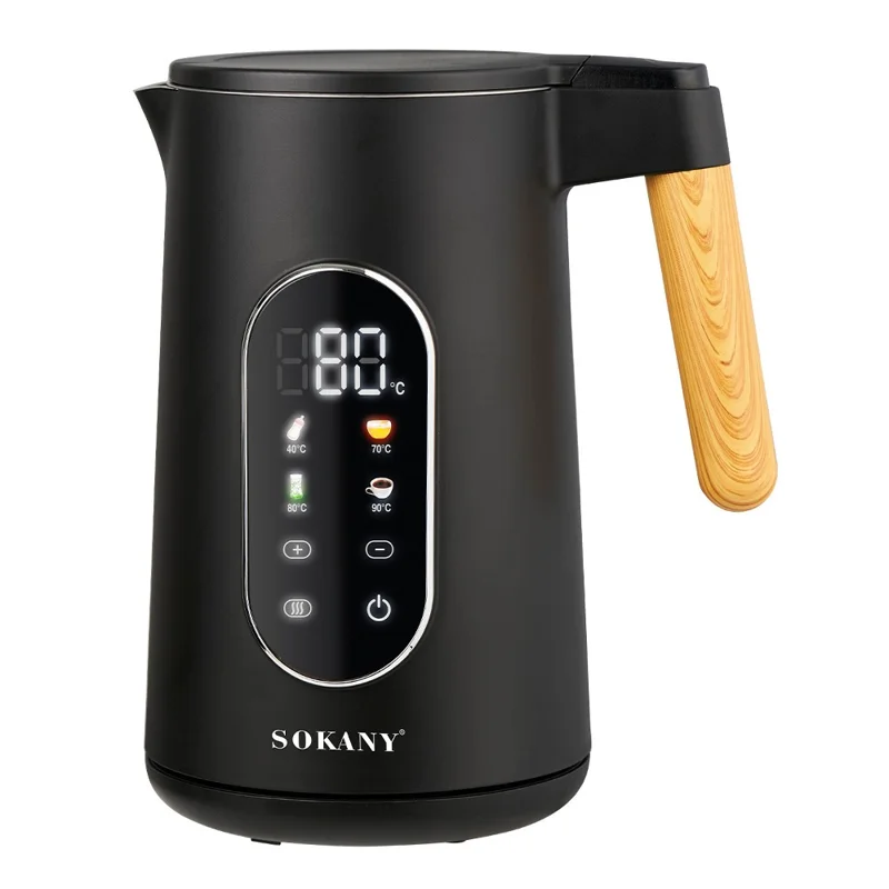 Electric Kettle 1.7L Touch Screen Temperature Control Water Boiler with Preset Settings (BPA Free, No FDA) - EU Plug-Cellmalls