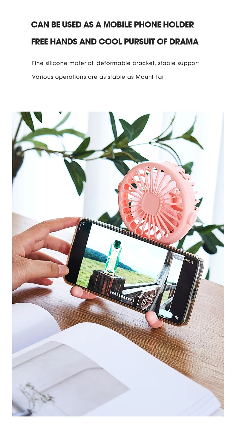 Portable Baby Stroller Octopus Fan USB Rechargeable Flexible Legs 3 Wind Speed Summer Cooling Fan - Blue-Cellmalls