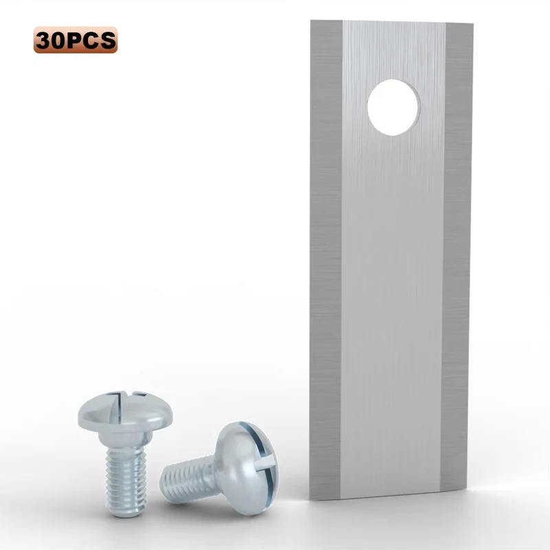 30Pcs Blades for Stiga Lawn Mower Single Hole Stainless Steel Grass Cutter Replacement Parts , 44.5 x 16mm-Cellmalls