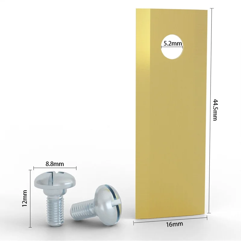 30Pcs Blades for Stiga Lawn Mower Single Hole Stainless Steel Grass Cutter Replacement Parts , 44.5 x 16mm-Cellmalls