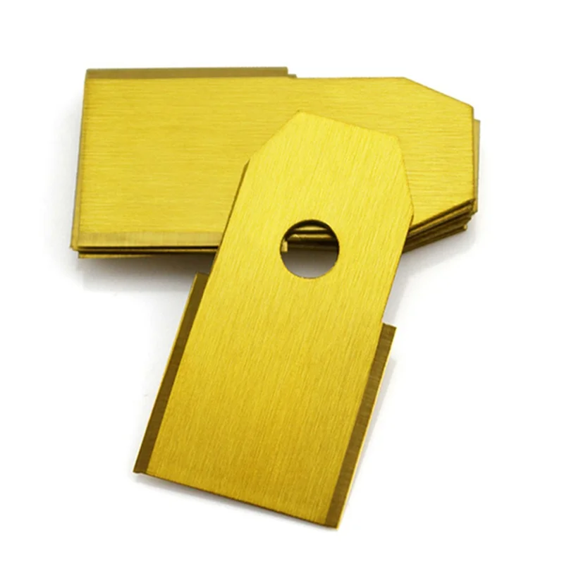 30Pcs for Husqvarna Lawn Mower Stainless Steel Replacement Cutting Blades, 35x18mm - Gold-Cellmalls