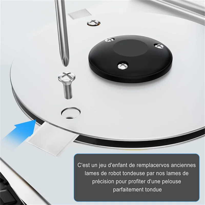 30Pcs for Husqvarna Lawn Mower Stainless Steel Replacement Cutting Blades, 35x18mm - Silver-Cellmalls