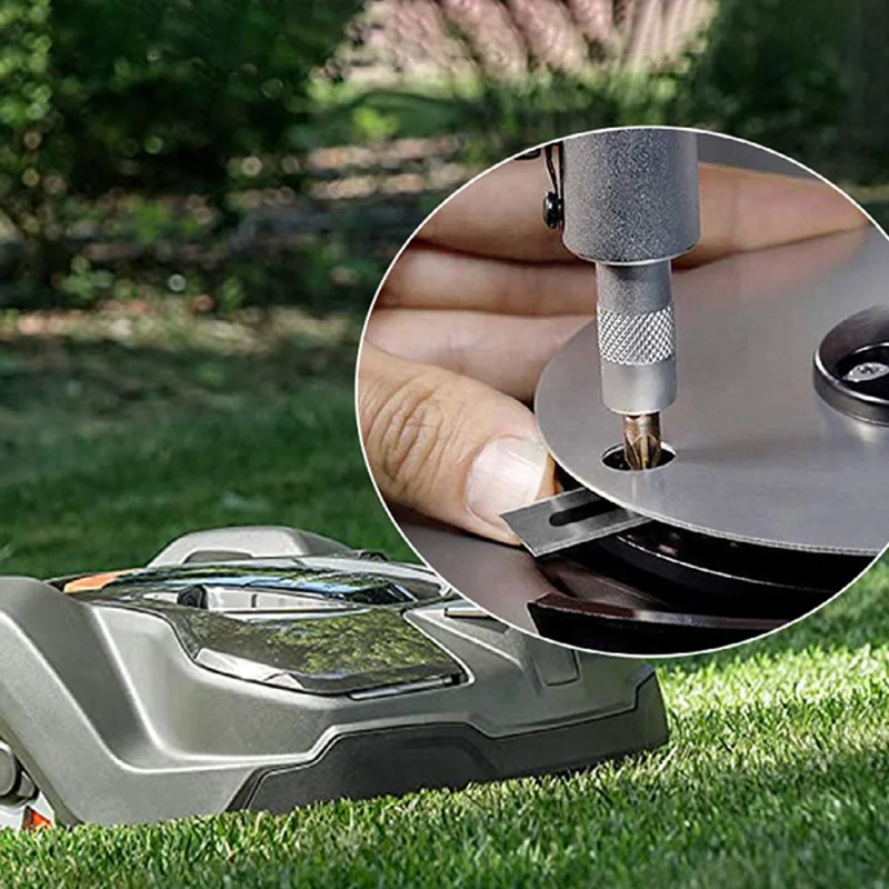 30Pcs for Husqvarna Lawn Mower Stainless Steel Replacement Cutting Blades, 35x18mm - Silver-Cellmalls