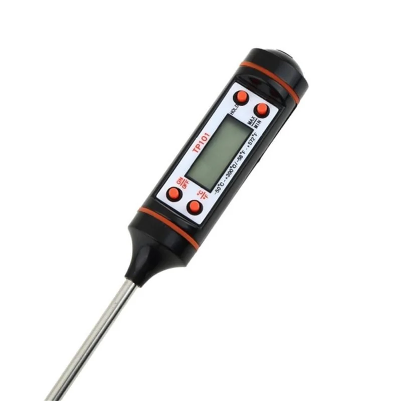 TP101 Digital Food Thermometer Long Probe Electronic Digital Thermometer BBQ Temperature Measuring Tool-Cellmalls