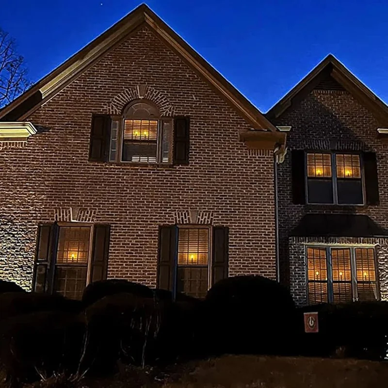 6Pcs Roman Column Design LED Window Candles Battery Operated Light Sensor Decorative Lamp with Suction Cups-Cellmalls