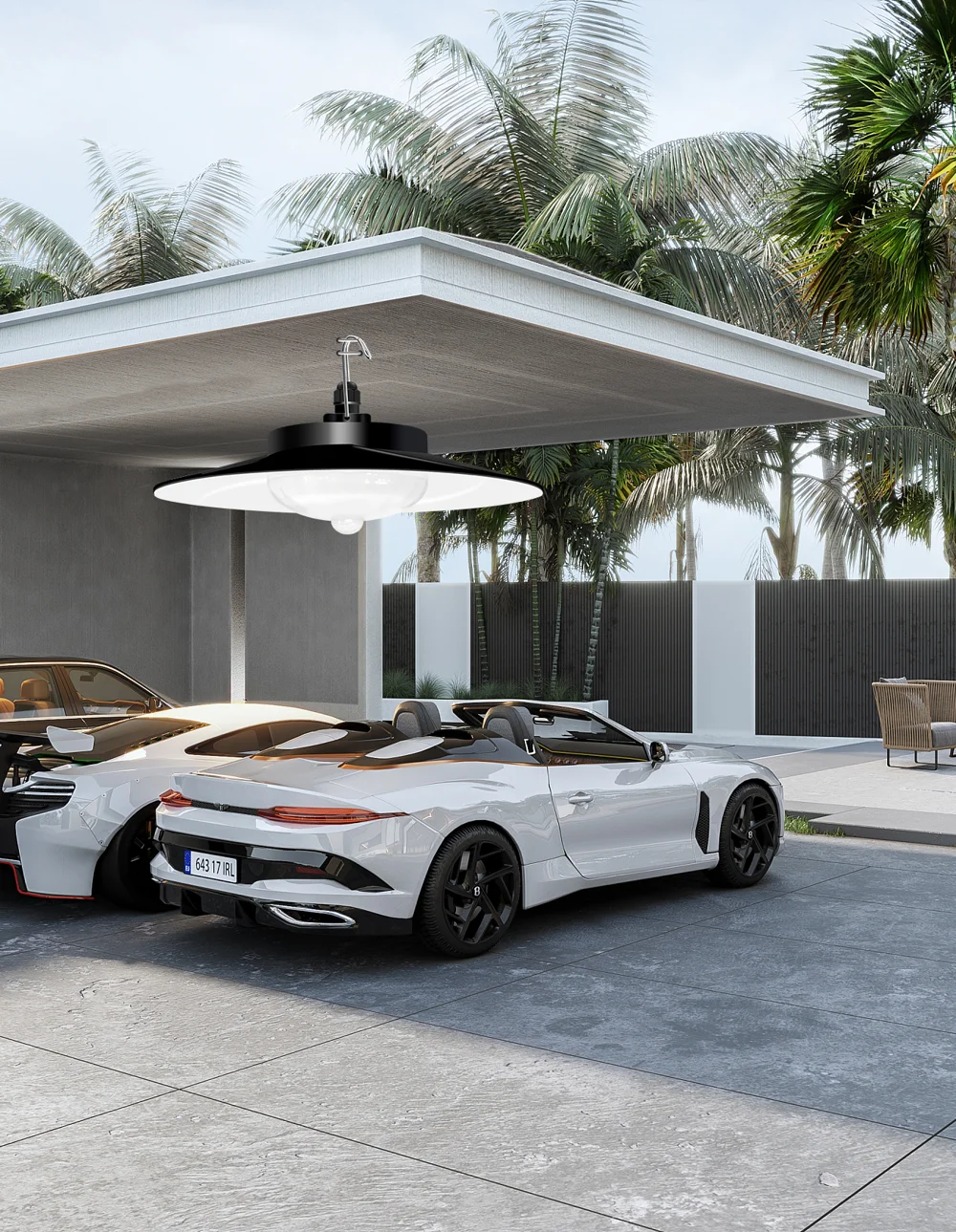 Style B 336 LED 4 Heads Solar Powered Hanging Light IP65 Waterproof Outdoor Motion Sensor Lamp - Warm White-Cellmalls