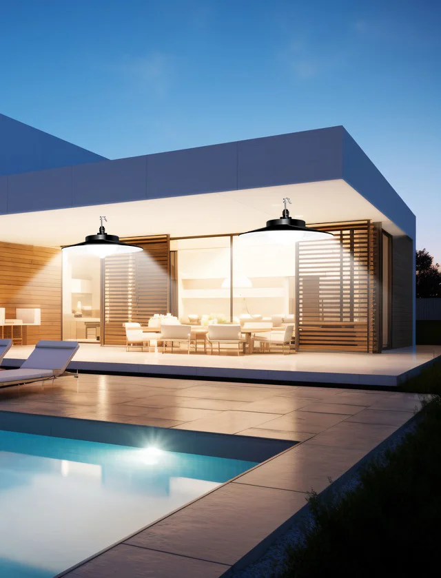 Style B 336 LED 4 Heads Solar Powered Hanging Light IP65 Waterproof Outdoor Motion Sensor Lamp - Warm White-Cellmalls