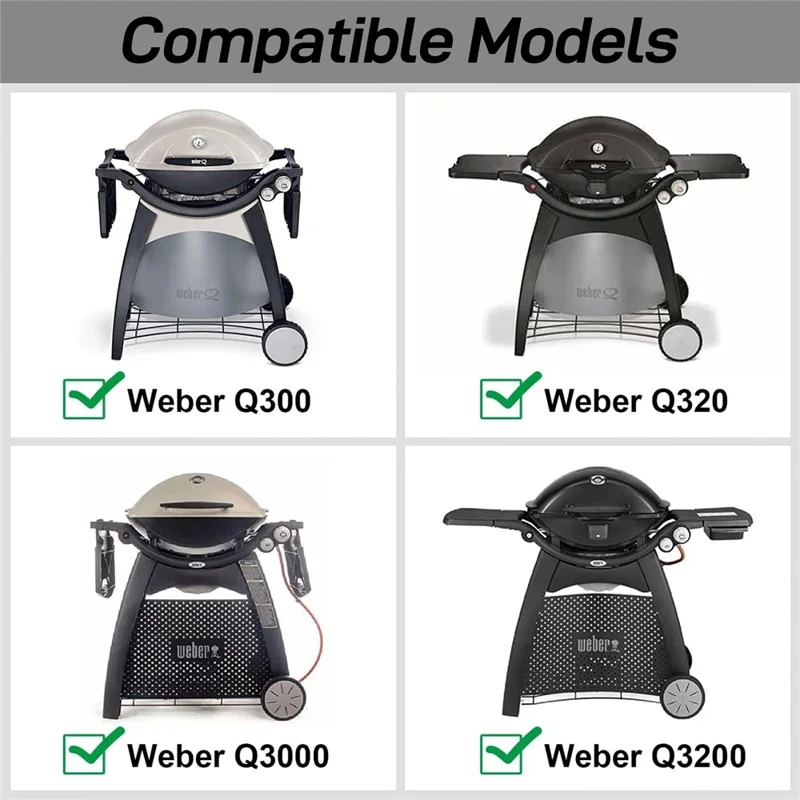 65032 Grill Burner Tube for Weber Q3200 / 3000 / 320 / 300 Stainless Steel Burner Pipe Spare Part-Cellmalls