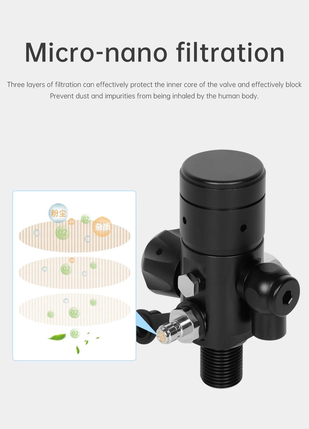 DIDEEP X4000Pro 1L Scuba Diving Tank with Vest, Diving Goggles - Yellow / Silver-Cellmalls