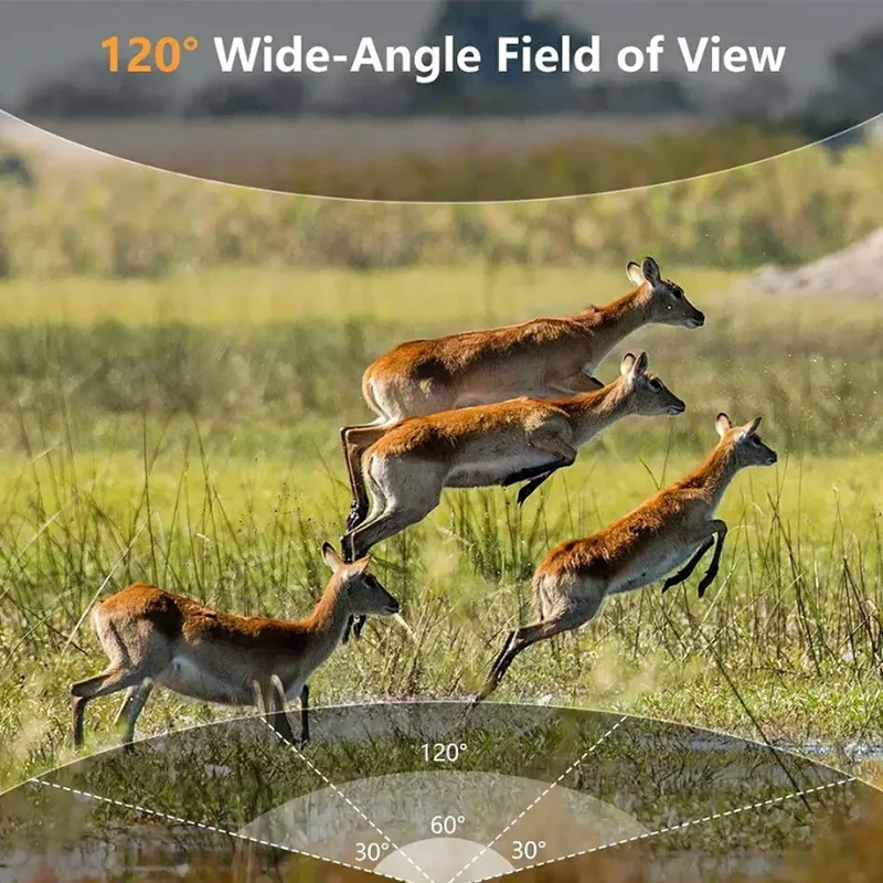 PR8000 Outdoor Hunting 8K WiFi Trail Camera 60MP Ultra HD Night Vision Wildlife Scouting Pocket Cam-Cellmalls