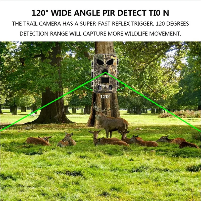 PR8000 Outdoor Hunting 8K WiFi Trail Camera 60MP Ultra HD Night Vision Wildlife Scouting Pocket Cam-Cellmalls