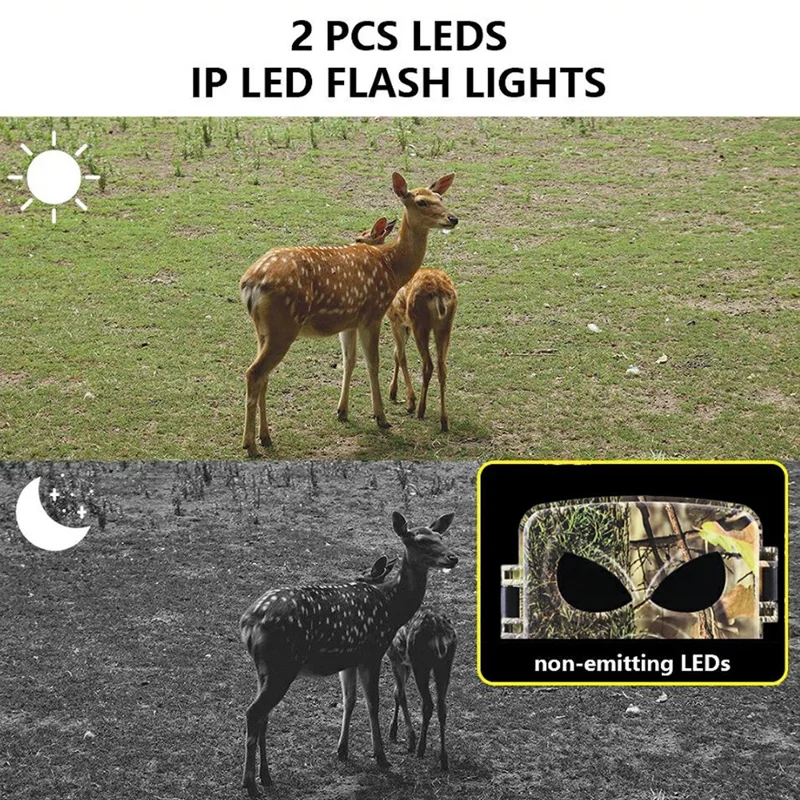 PR8000 Outdoor Hunting 8K WiFi Trail Camera 60MP Ultra HD Night Vision Wildlife Scouting Pocket Cam-Cellmalls