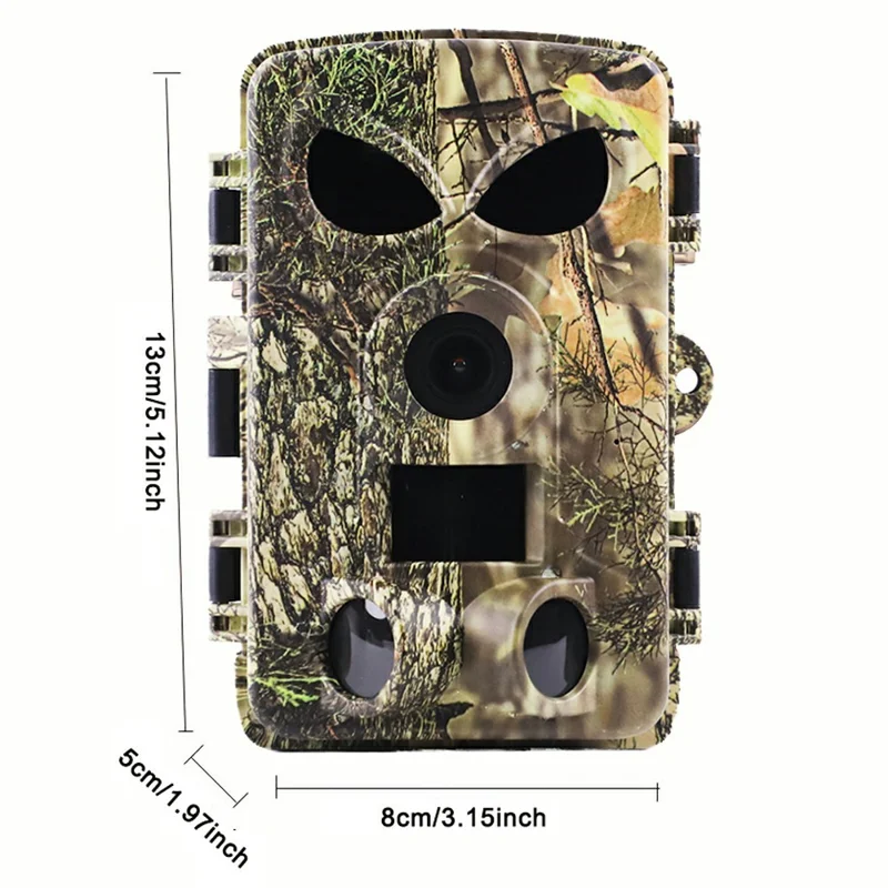 PR8000 Outdoor Hunting 8K WiFi Trail Camera 60MP Ultra HD Night Vision Wildlife Scouting Pocket Cam-Cellmalls