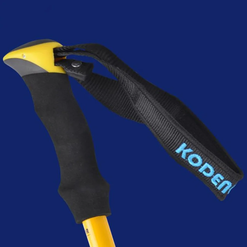 KODENOR 2Pcs Outdoor Trekking Pole Camping 5-Section Aluminum Alloy Walking Stick for 170-190CM Height - Yellow-Cellmalls