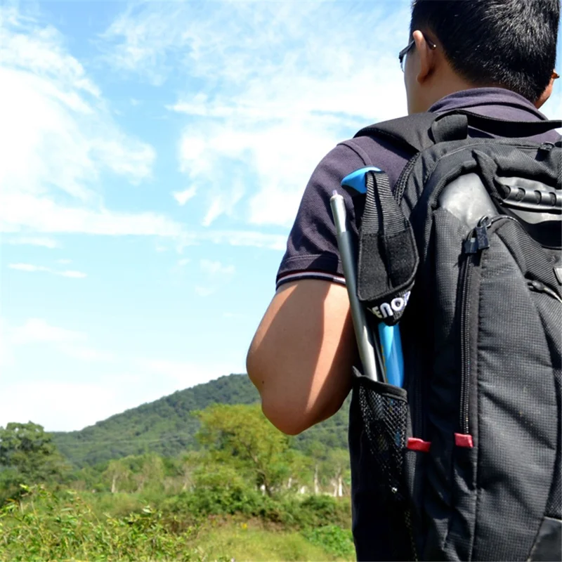 KODENOR 2Pcs Outdoor Trekking Pole Camping 5-Section Aluminum Alloy Walking Stick for 170-190CM Height - Yellow-Cellmalls