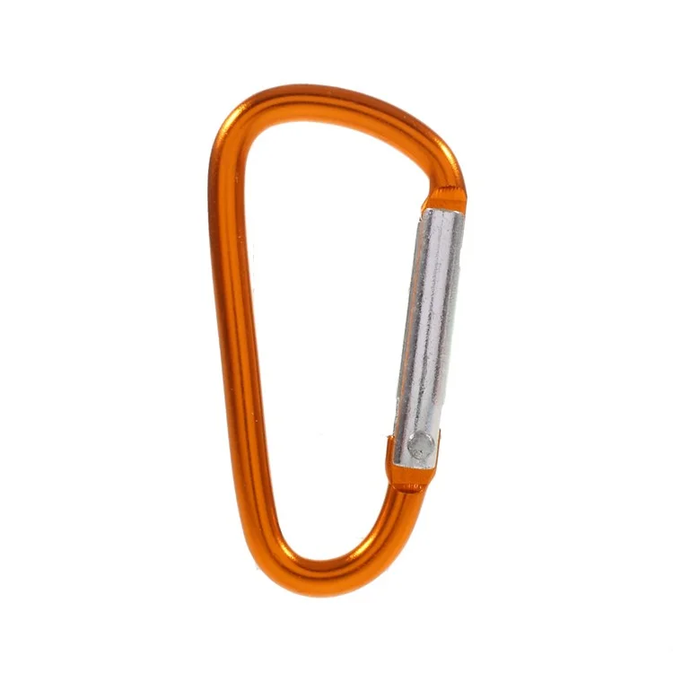 5Pcs/Set D Shape Spring-loaded Gate Aluminum Alloy Carabiner for Camping Hiking Traveling (Mixed Color)-Cellmalls