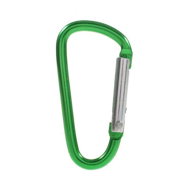 5Pcs/Set D Shape Spring-loaded Gate Aluminum Alloy Carabiner for Camping Hiking Traveling (Mixed Color)-Cellmalls