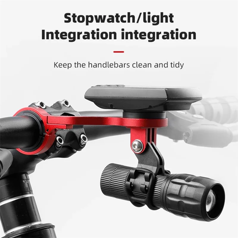 BENGGUO BG-2113 Bike Computer Handlebar Mount Aluminum Alloy Bicycle Odometer Light Bracket - Titanium-Cellmalls