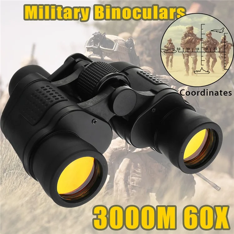 Night Vision 60x60 3000M HD Hunting Binoculars Telescope with Coordinates - Black / Blue-Cellmalls