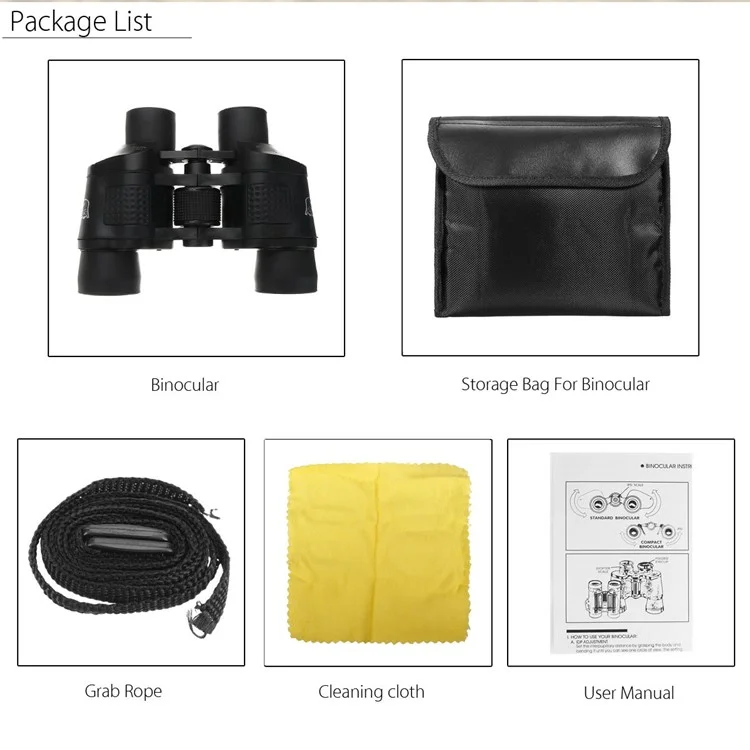 Night Vision 60x60 3000M HD Hunting Binoculars Telescope with Coordinates - Black / Blue-Cellmalls