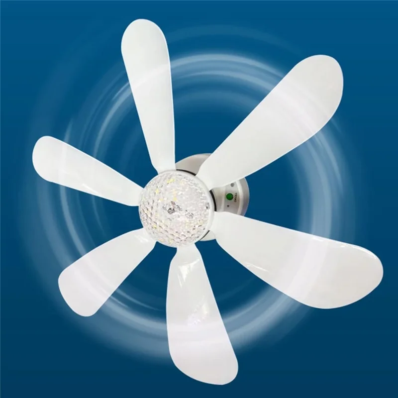 3 Levels Dimmable Solar Powered Fan Light for Outdoor Camping Remote Control Hanging Ceiling Fan-Cellmalls