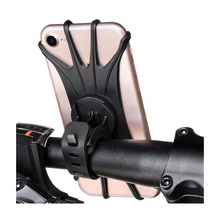 Universal Free Rotating Stretchable Silicone Phone Mount Bicycle Handlebar Cellphone Holder for 4-6 inch Cellphone GPS-Cellmalls