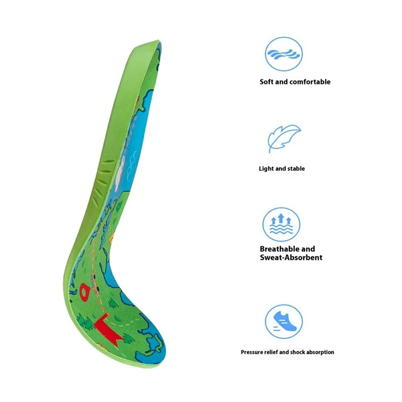 1 Pair Kids Seniors PU Shoe Insoles for Apple AirTag Tracker Holder with Front Rear Protection Film - XL-Cellmalls