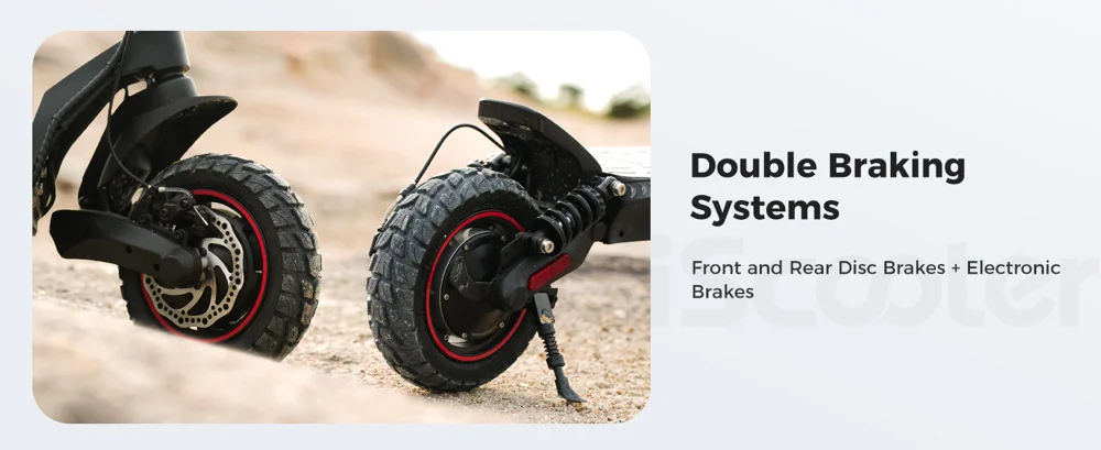 ISCOOTER iX7 Pro Dual Drive 1000W Off-Road 10 Inch Tire Electric Scooter with 48V 17.5Ah Battery, Support APP - Region A-Cellmalls
