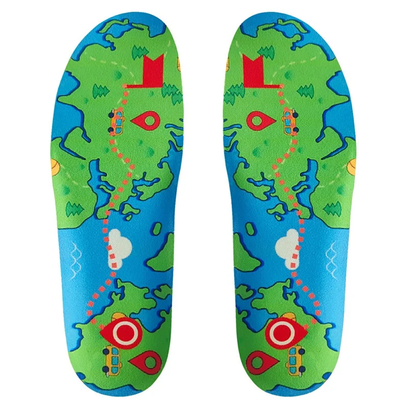 1 Pair Kids Seniors PU Shoe Insoles for Apple AirTag Tracker Holder with Front Rear Protection Film - XS-Cellmalls