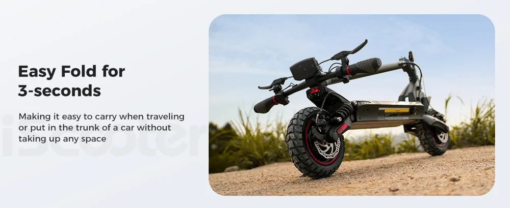 ISCOOTER iX7 Pro Dual Drive 1000W Off-Road 10 Inch Tire Electric Scooter with 48V 17.5Ah Battery, Support APP - Region A-Cellmalls