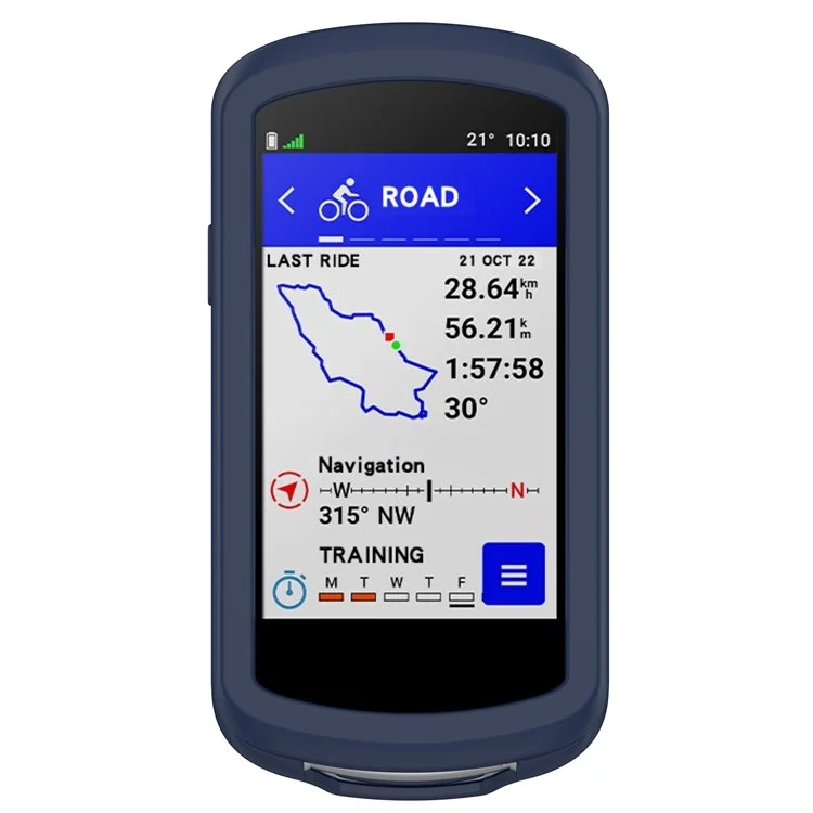 For Garmin Edge 1040 Scratch Resistant Soft Silicone Case Bike GPS Computer Protective Cover - Midnight Blue-Cellmalls