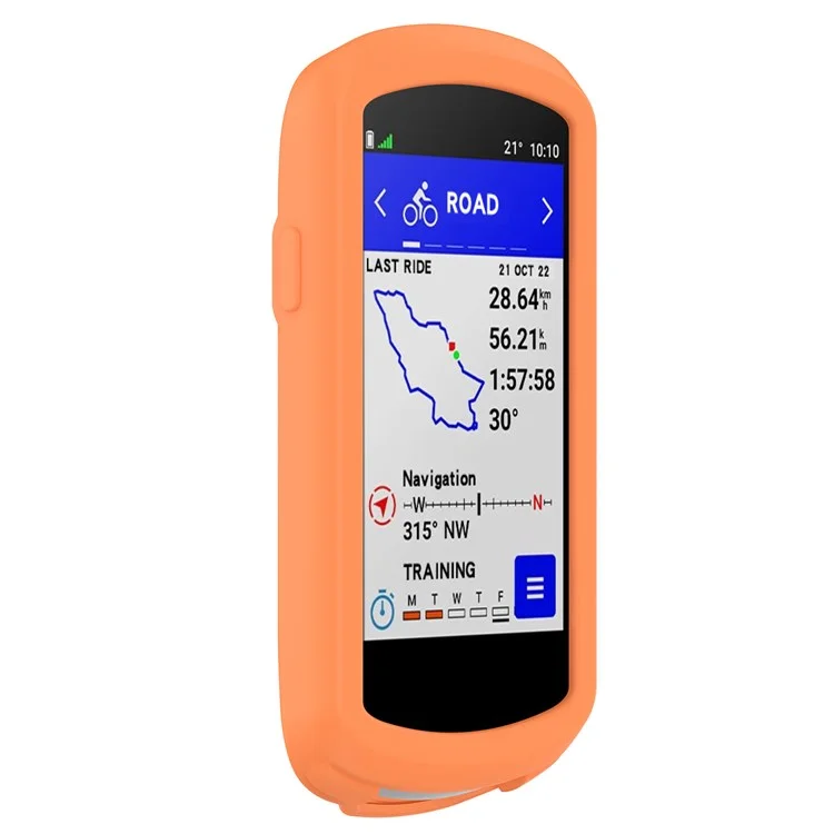 For Garmin Edge 1040 Scratch Resistant Soft Silicone Case Bike GPS Computer Protective Cover - Orange-Cellmalls